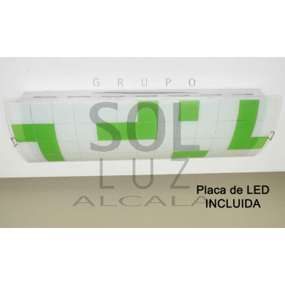 Plafón de cocina LED en verde