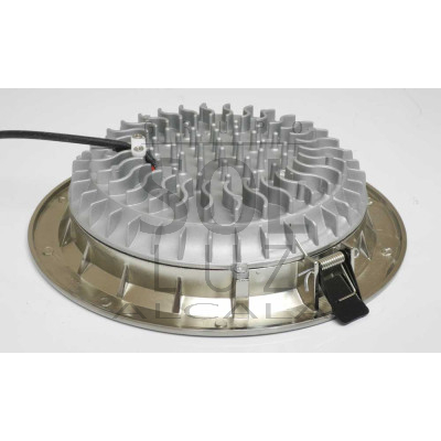 Downlight led empotrable redondo níquel