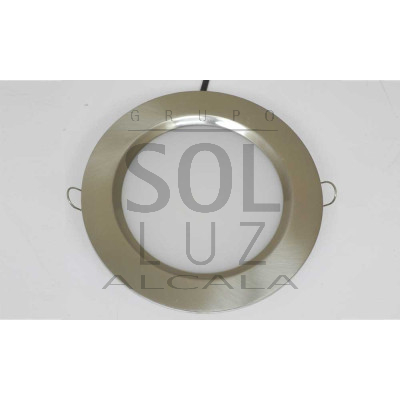 Downlight led empotrable redondo níquel