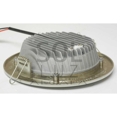 Downlight led empotrable redondo níquel