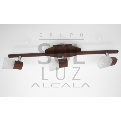 Regleta 3 Luces Orientables Wengue | LuzAlcala.com