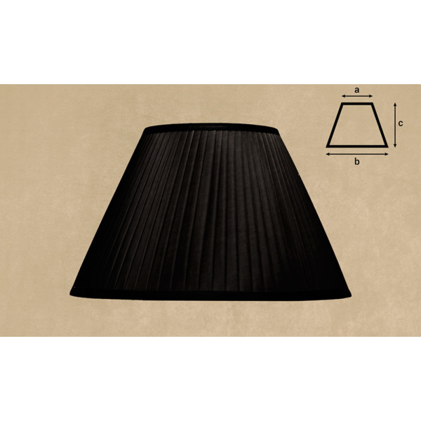 Pantalla tableada en color negro 45cm