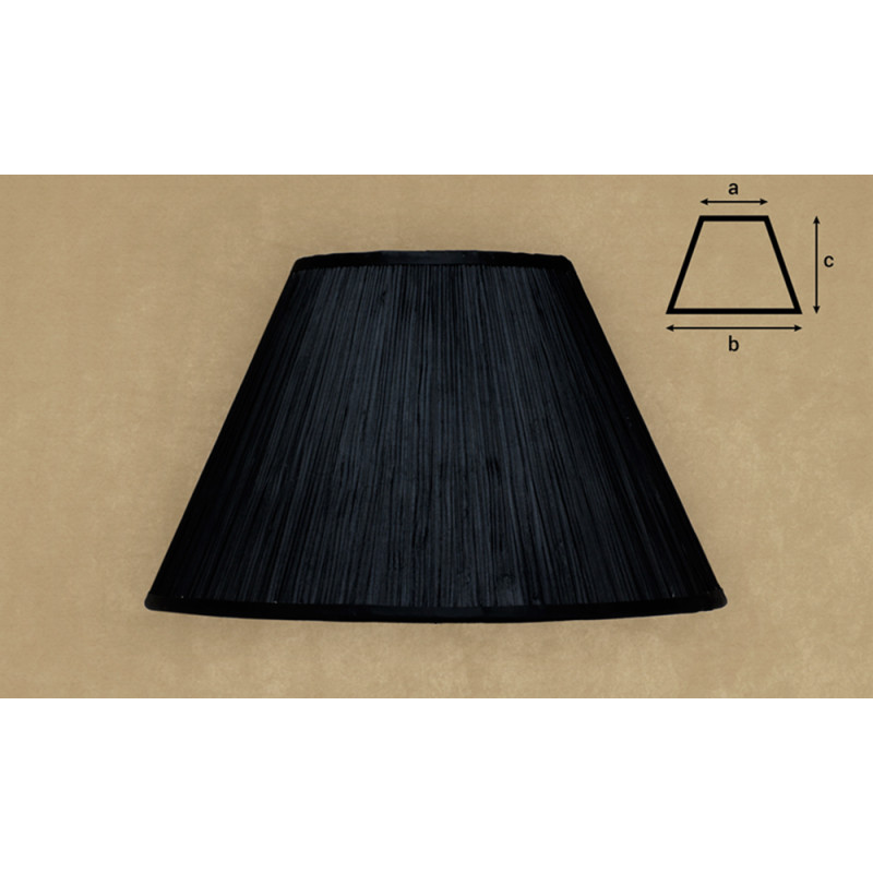 Pantalla fruncida en color negro 45cm