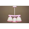 Lámpara infantil de tres luces en color rosa y blanco