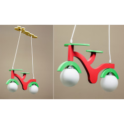 Lámpara infantil con una bici roja