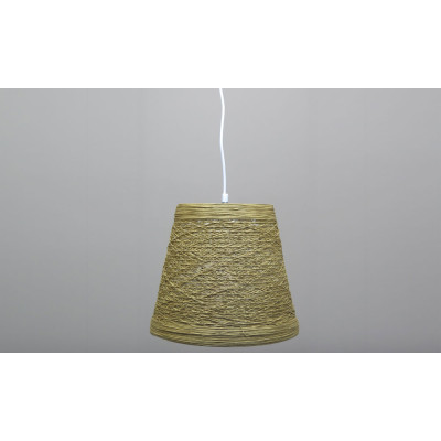 Lámpara con forma de campana en fibra de color natural