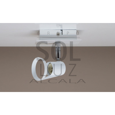 Foco 1 luz orientable en blanco