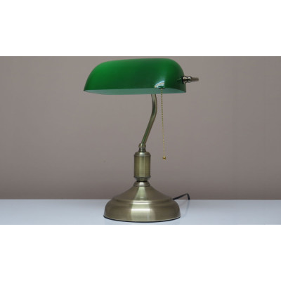 Lámpara de sobremesa banquero en verde