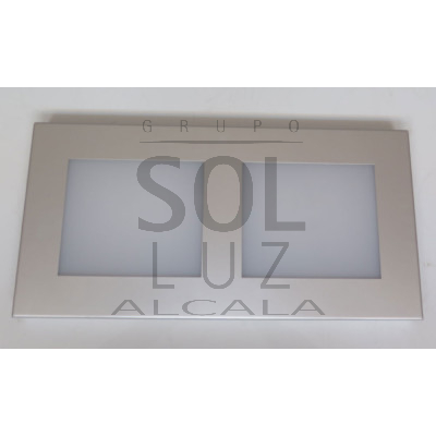 Plafón downlight de superficie en plata