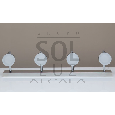 Regleta de focos LED 4 luces en cromo