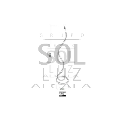 Lámpara de Pie MANTRA de la Colección NUR FORJA dimable| LuzAlcala.com