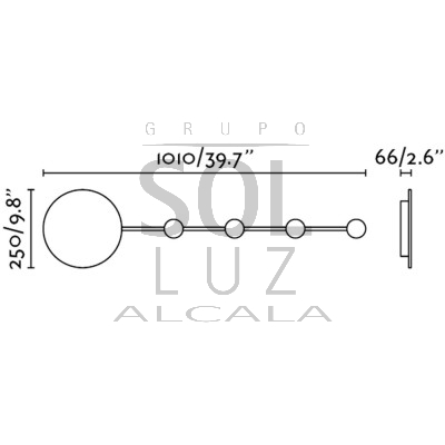 Aplique - Perchero FARO de la Colección HAN 01001 | LuzAlcala.com