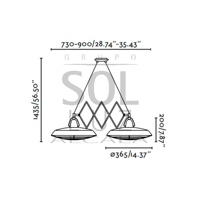 Lámpara FARO de la Colección PELC 66215 | LuzAlcala.com