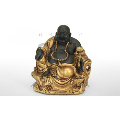 Figura de buda en dorado de resina