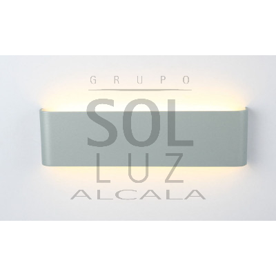 Aplique Moderno Plano en Color Plata 19w | Luz Alcalá