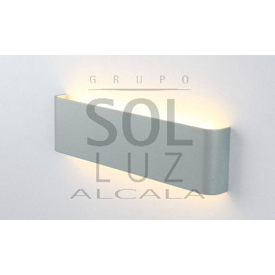 Aplique Moderno Plano en Color Plata 19w | Luz Alcalá