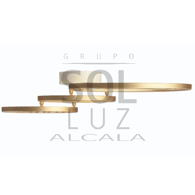 Plafón de MANTRA de la colección COLLAGE Oro | LuzAlcala.com