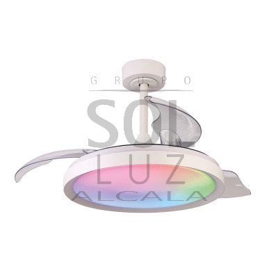 Ventilador Mod. SIBERIA de MANTRA en blanco con RGB