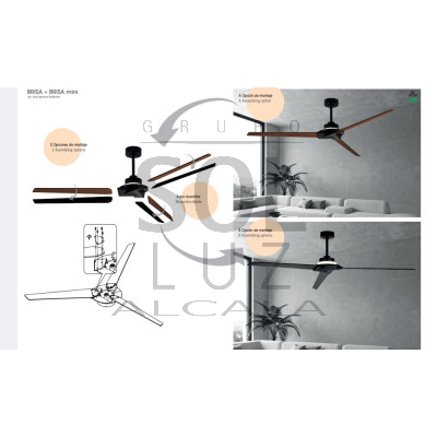 Ventilador Mod. BRISA de MANTRA en blanco | Luz Alcalá