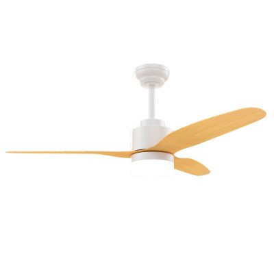 Ventilador Mod. CAPRI Motor DC. Blanco/ Madera | LuzAlcala.com