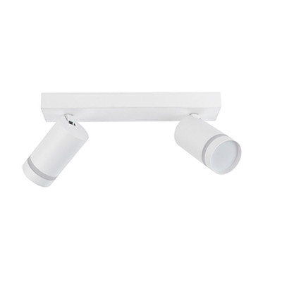Regleta de Foco con 2 Luces Orientable en Blanco | LuzAlcala.com Regleta de Foco con 2 Luces Orientable en Blanco | LuzAlcala.com