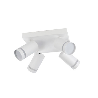 Plafón de Foco con 4 Luces Orientable en Blanco | LuzAlcala.com Plafón de Foco con 4 Luces Orientable en Blanco | LuzAlcala.com