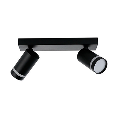 Regleta de Foco con 2 Luces Orientable en Negro | LuzAlcala.com Regleta de Foco con 2 Luces Orientable en Negro | LuzAlcala.com