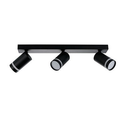 Regleta de Foco con 3 Luces Orientable en Negro | LuzAlcala.com Regleta de Foco con 3 Luces Orientable en Negro | LuzAlcala.com