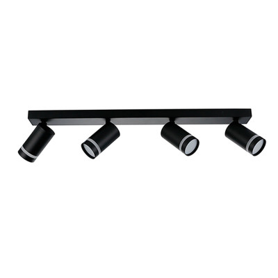 Regleta de Foco con 4 Luces Orientable en Negro | LuzAlcala.com Regleta de Foco con 4 Luces Orientable en Negro | LuzAlcala.com