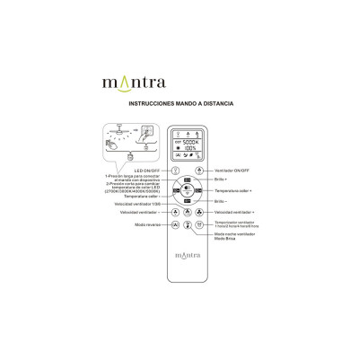 Ventilador Mod. CERAMICA de MANTRA en beige/madera | LuzAlcala.com