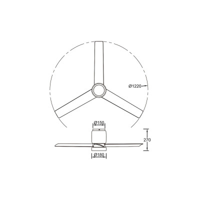 Ventilador Mod. CERAMICA de MANTRA en beige/madera | LuzAlcala.com
