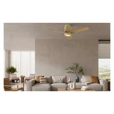 Ventilador Mod. CERAMICA de MANTRA en beige/madera | LuzAlcala.com