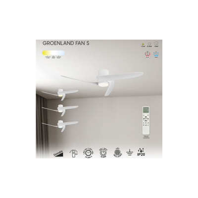 Ventilador Mod. GROENLAND S de MANTRA en blanco | LuzAlcala.com