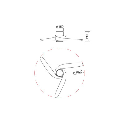 Ventilador Mod. GROENLAND S de MANTRA en Blanco/Madera | LuzAlcala.com