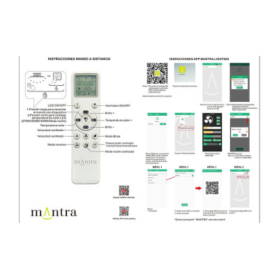Ventilador Mod. GROENLAND S de MANTRA en Blanco/Madera | LuzAlcala.com