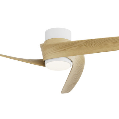 Ventilador Mod. GROENLAND S de MANTRA en Blanco/Madera | LuzAlcala.com