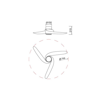 Ventilador Mod. GROENLAND XS de MANTRA en blanco | LuzAlcala.com