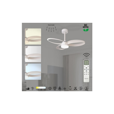 Ventilador Mod. INFINITY FAN de MANTRA en blanco | LuzAlcala.com