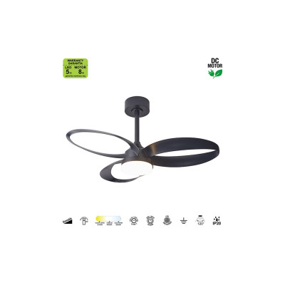 Ventilador Mod. INFINITY FAN de MANTRA en Negro | LuzAlcala.com