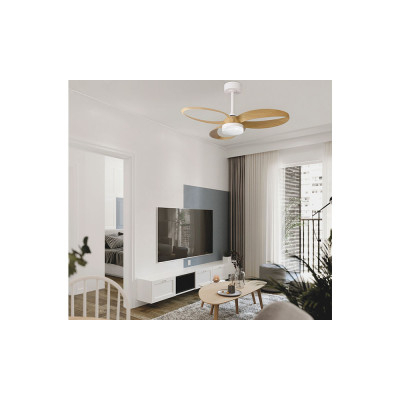 Ventilador Mod INFINITY FAN de MANTRA en Blanco/madera | LuzAlcala.com
