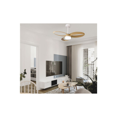 Ventilador Mod INFINITY FAN de MANTRA en Blanco/madera | LuzAlcala.com