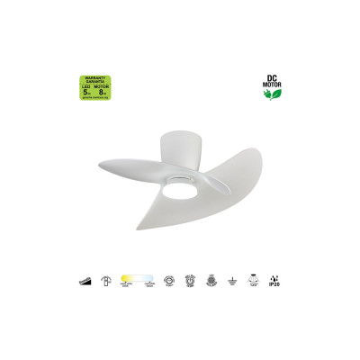 Ventilador Mod. ONA de MANTRA en blanco | LuzAlcala.com