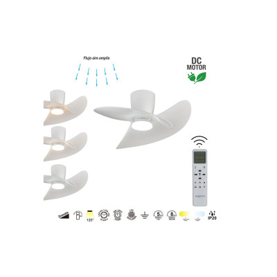 Ventilador Mod. ONA de MANTRA en blanco | LuzAlcala.com