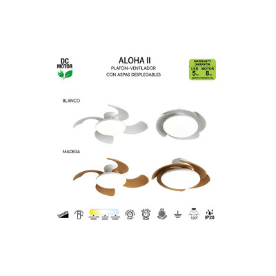 Ventilador Mod. ALOHA II de MANTRA en blanco | LuzAlcala.com