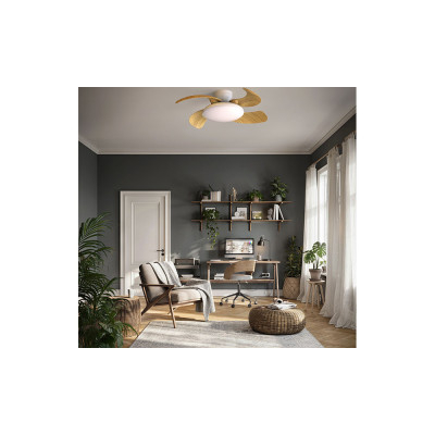 Ventilador Mod. ALOHA II de MANTRA en blanco/madera | LuzAlcala.com