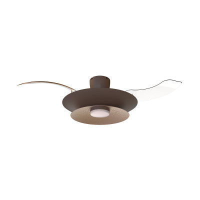 Ventilador Mod. PATAGONIA MANTRA café/cobre cepillado | LuzAlcala.com