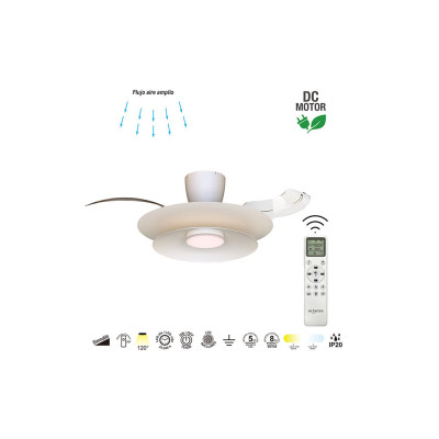 Ventilador Mod. PATAGONIA MANTRA Blanco | LuzAlcala.com