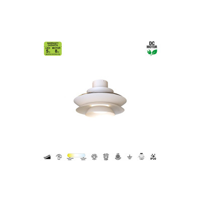 Ventilador Mod. ACONCAGUA de MANTRA en blanco | LuzAlcala.com