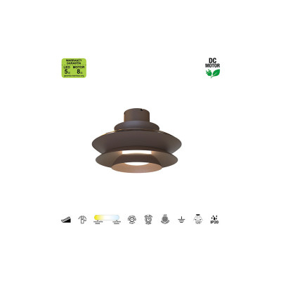 Ventilador Mod. ACONCAGUA de MANTRA en café | LuzAlcala.com