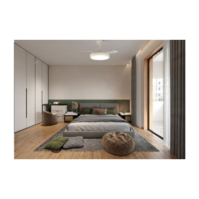 Ventilador Mod. LUNA M de MANTRA en blanco | Luz Alcalá